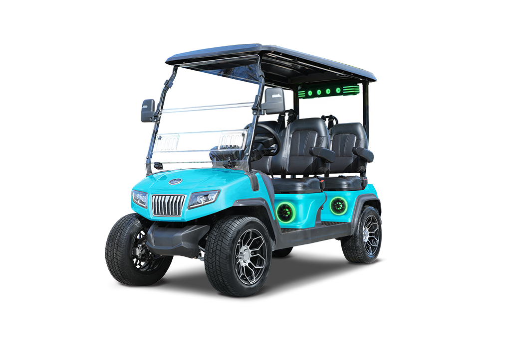 Evolution D5 Ranger golf cart in Sky Blue