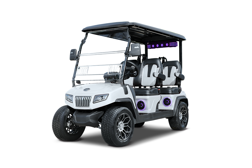 Evolution D5 Ranger golf cart in Mineral White