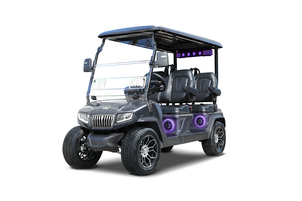 Evolution D5 Ranger golf cart in Arctic Gray